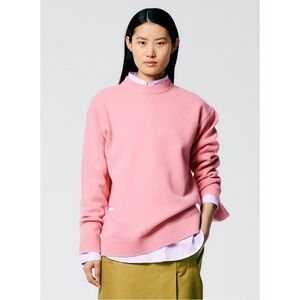 Tibi Cutout Lambswool Sweater Size XS Color Pink
